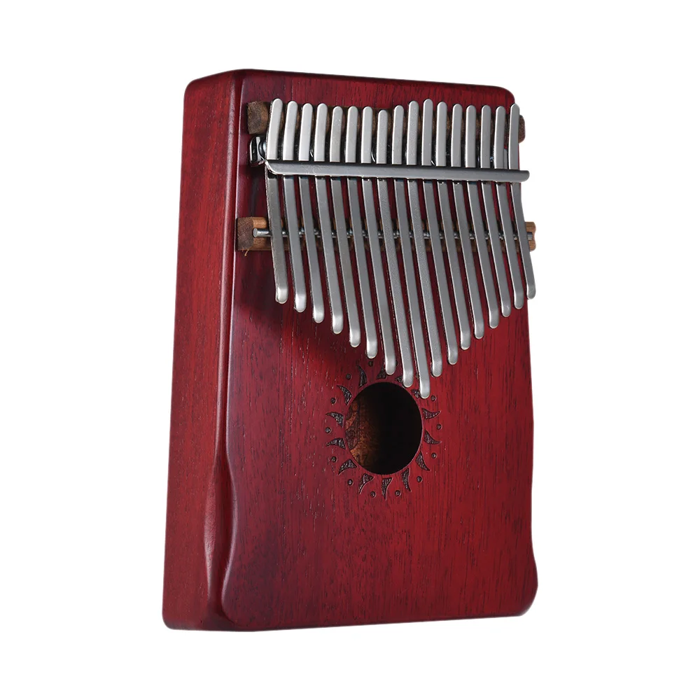 

17-Key Portable Kalimba Mbira Thumb Piano Mahogany Solid Wood Musical Instrument Gift for Music Lovers Beginner Students