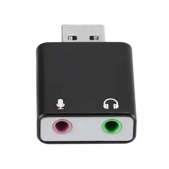 

Mini External USB Sound Card USB to 3.5mm Headphone Adapter Audio Card for Mic Speaker Laptop PS4 Computer Sound Card 7.1