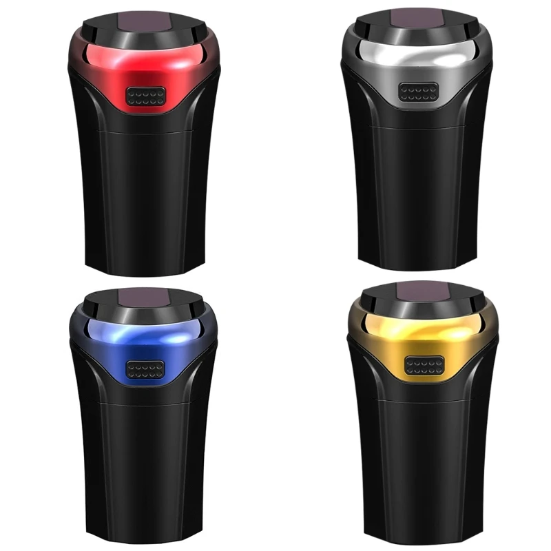 Compact Smokeless Ashtray Detachable Car Cigarette Ashtray with LED