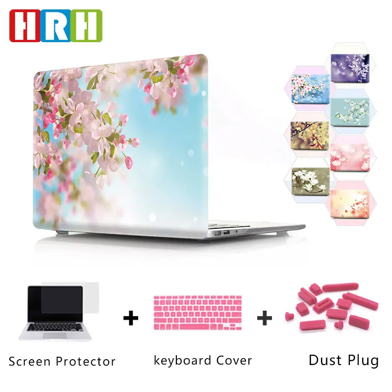Твердый пластиковый чехол HRH Flower для ноутбука Mac Air Pro Retina 11 12 13 15 touch bar A2159 A2141 A2289