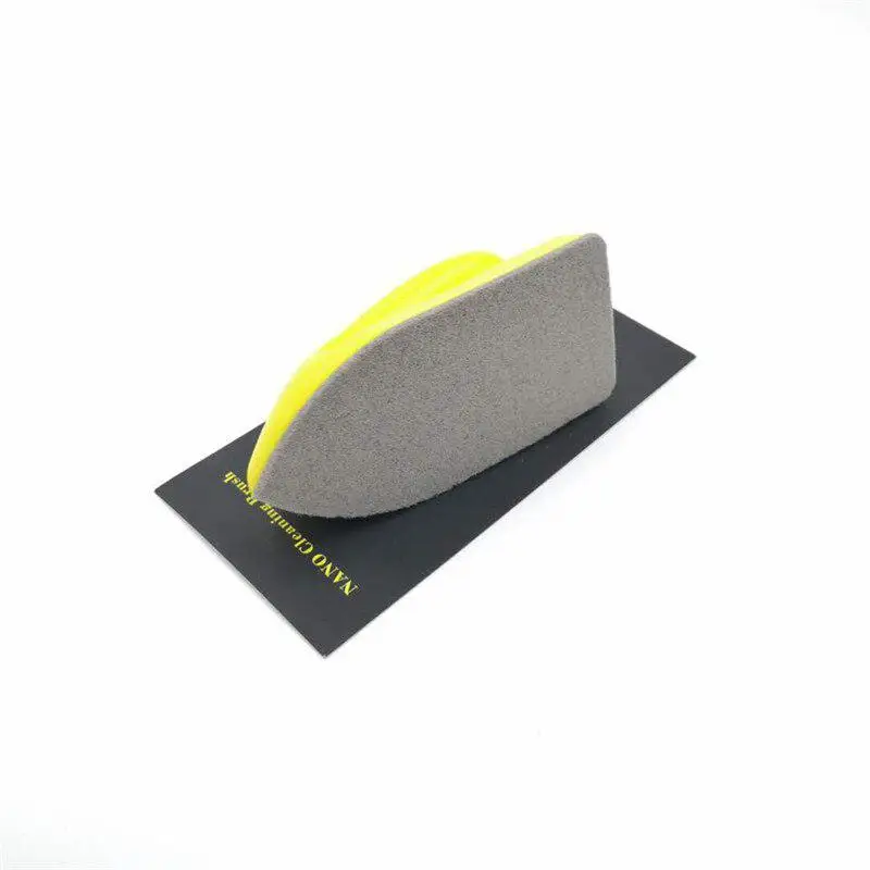 yellow 1 шт. щетка для машины автомобильный Войлок моющий инструмент нано щетка для чистки автомобильное сиденье из кожи авто Уход детализация салонные аксессуары - Цвет: yellow
