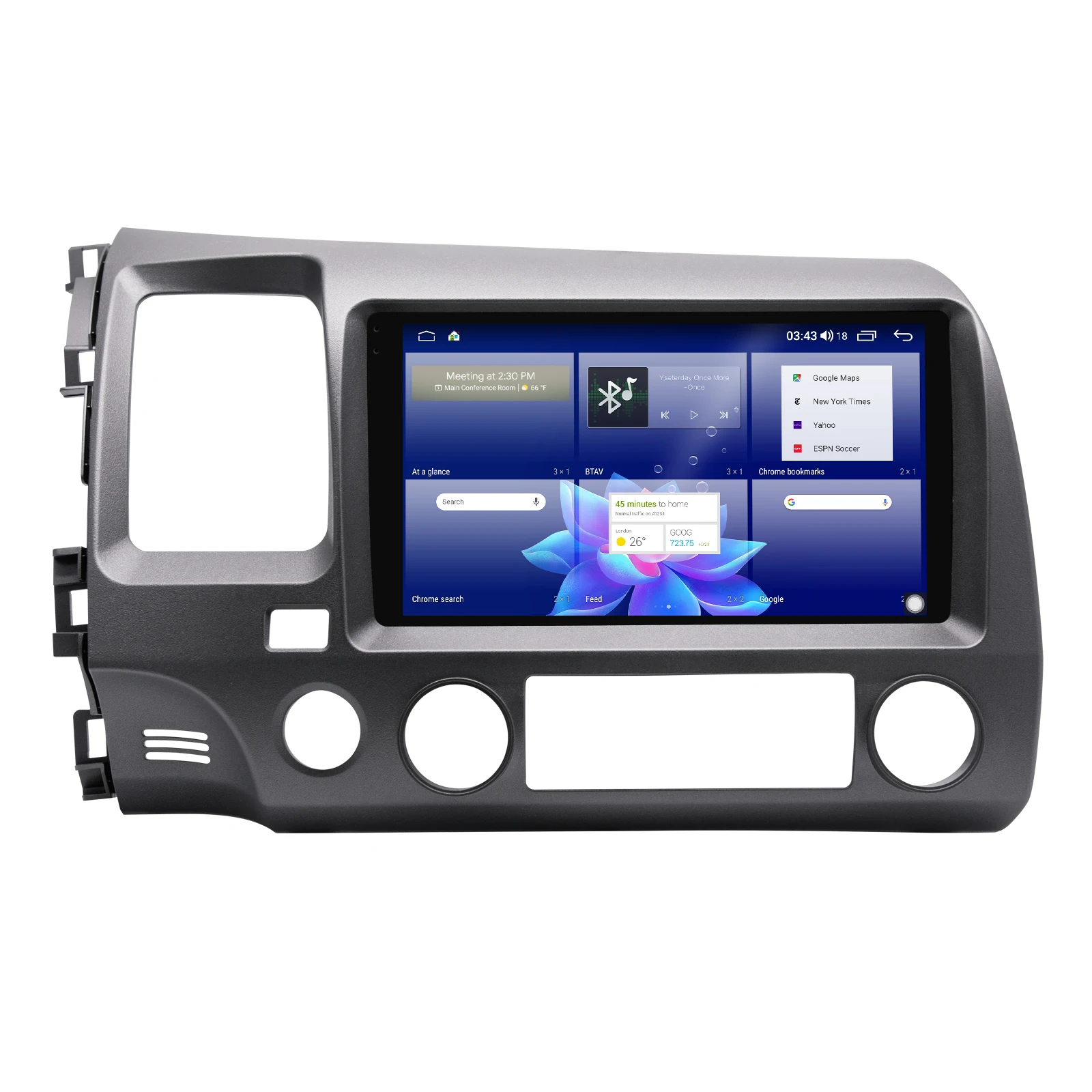 Автомагнитола 9 дюймов Android 1 Din радио стерео для Honda Civic 2006 2011 GPS мультимедийный