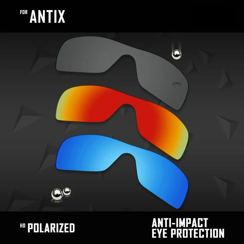 OOWLIT 3 шт. поляризованные солнцезащитные очки Сменные линзы для Окли Antix черный и