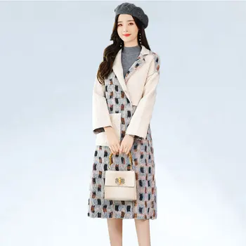 

Winter Women Wool Blends Coat Plaid Trench Coat Elegant Outerwear Casual wool coat Loose Thick Cardigan Female Cashmere Overcoat