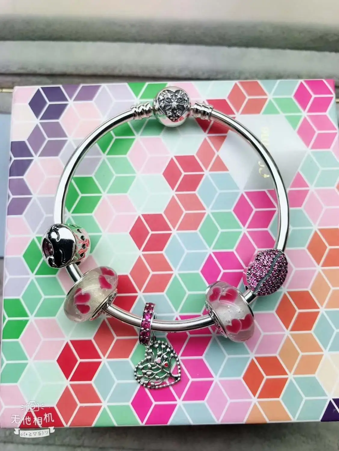 

Keris Store High Quality 1:1 100%925 Pure Silver Mini Design Love Beads Bracelet Free Shipping
