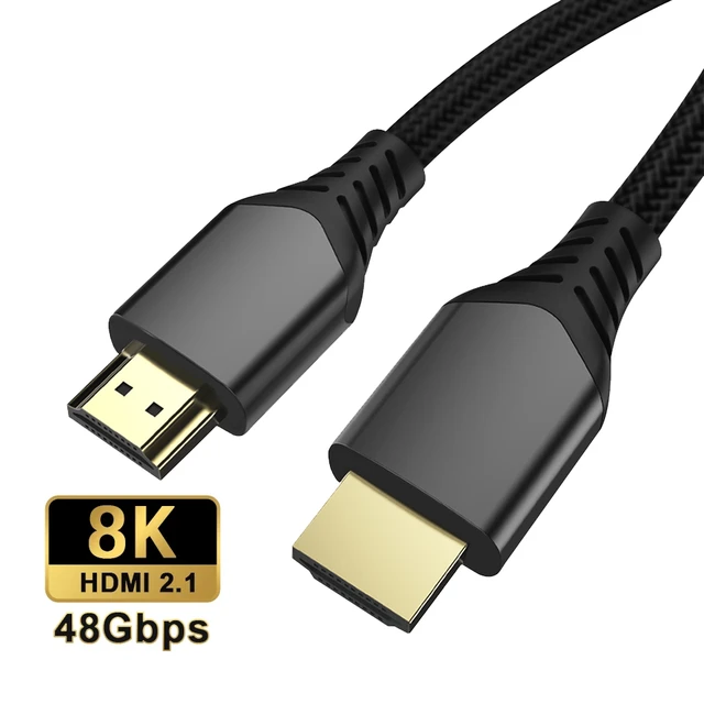 QGeeM 8K HDMI Cable HDMI 2.1 Wire for Xiaomi Xbox Serries X PS5 PS4  Chromebook Laptops 120Hz HDMI Splitter Digital Cable Cord 4K