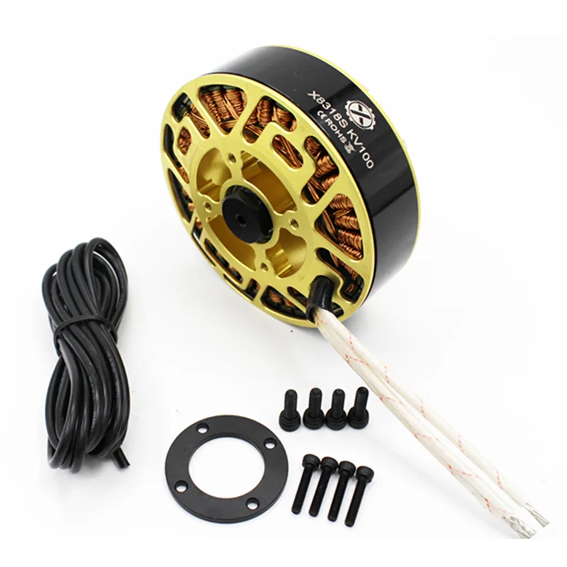 1 шт. X 8318S(W9235) KV100/KV120 бесщеточный двигатель желтый многоосевой двигатель для RC сельского хозяйства БПЛА завод Дрон