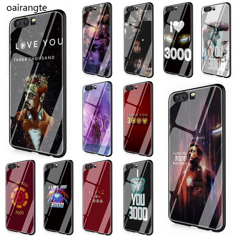 

I Love You 3000 Tempered Glass Cover Case for Huawei P10 P20 P30 Mate 20 Honor 9 10 Lite Pro 7A 8X P Smart