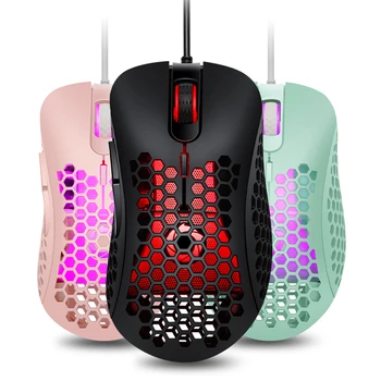 

V18 6 Button Gaming Mouse 1600 DPI Wired Mice Ergonomic Design Gaming Work Hole Hollow Desktop Computer Notebook For Laptop PC