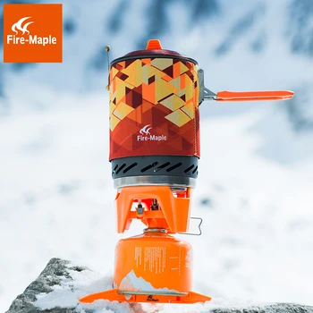 

Fire Maple FMS-X2 Outdoor Gas Stove Burner Portable Cooking System Pot Set Heat Exchanger Pot Personal Cooking System Gas Cooker