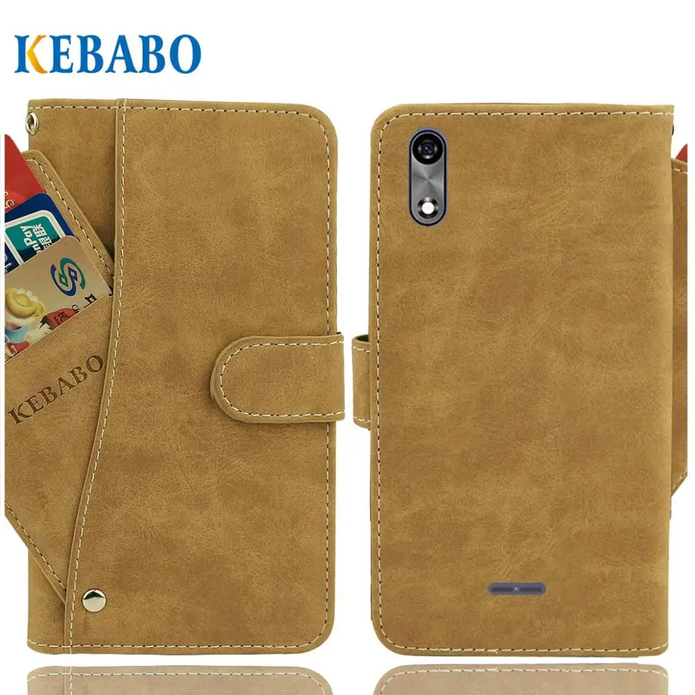 

Vintage Leather Wallet BQ BQ 5518G Jeans Case 5.45" Flip Luxury Card Slots Cover Magnet Stand Phone Protective Bags