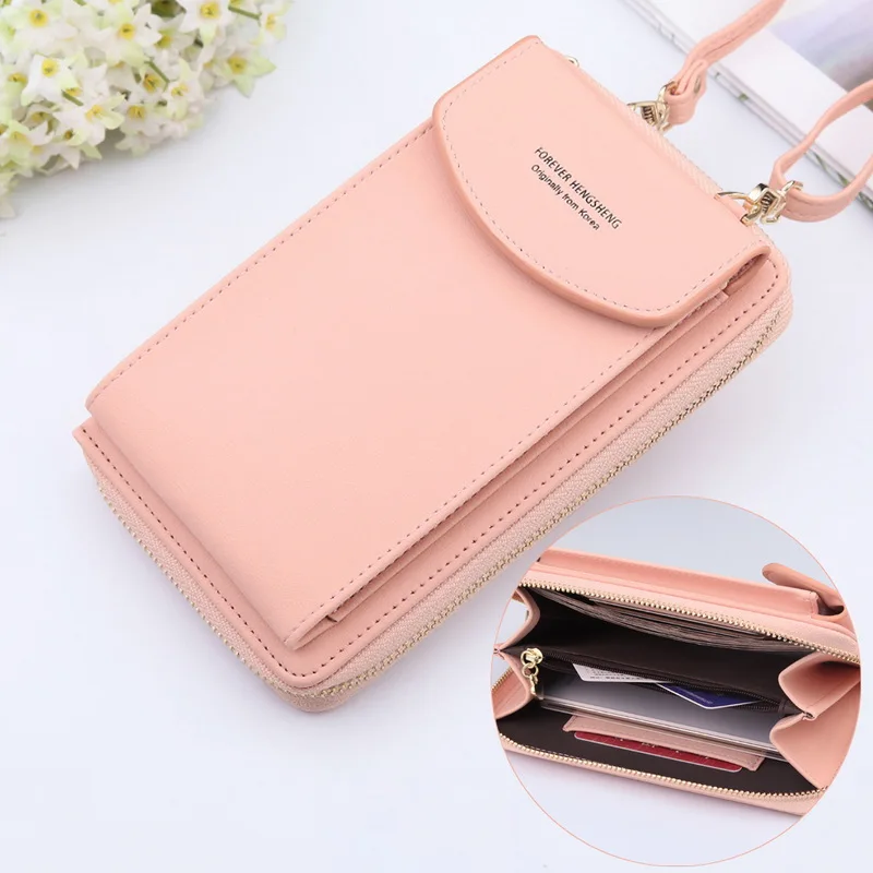 Cartera de hombro para teléfono para mujer, billetera para teléfono para mujer, bolso de mano largo, billetera de mano, bandolera de hombro, 2021