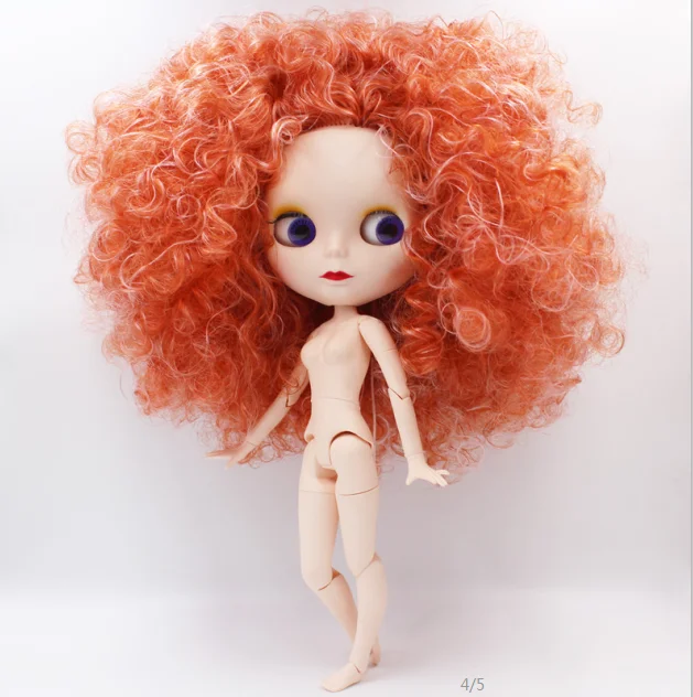 Кукла Blyth, Обнаженная кукла Blyth, тяжелые Имбирные кудрявые короткие волосы