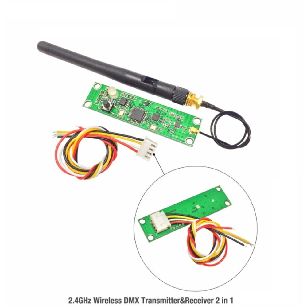 2.4Ghz DMX512 Wireless Transmitter Receiver PCB 2 in 1 PCB Board with Antenna LED Controller WIFI Receiver for DMX Stage Light dmx controller dmx receiver