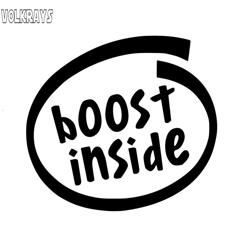 Водостойкая автомобильная наклейка Volkrays, повышающая внутренность, виниловая турбо-наклейка, Аксессуары для автомобилей и мотоциклов, черного и серебристого цвета, 10 см * 9 см