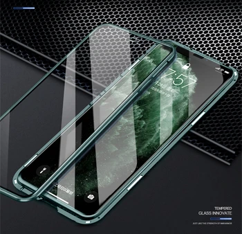 

360 Front+Back Magnetic case For iphone 11 pro max case Full protective double-sided 9H Tempered Glass Case for iphone 11 cover