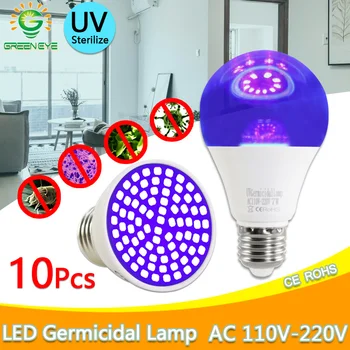 

led Bulb UV Germicidal Light E27 GU10 MR16 led Disinfectant Lamp E14 LED UVC Light Bulb AC 220V 2835SMD LED Sterilizer Lamp