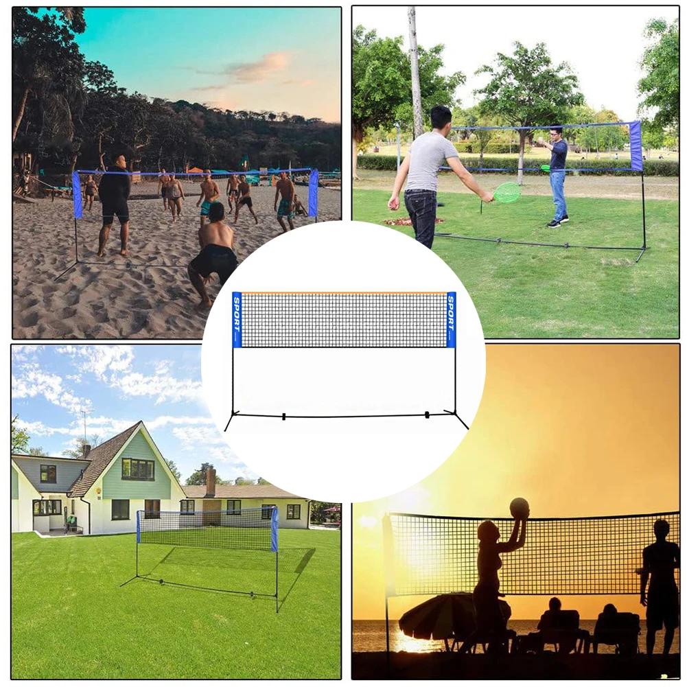 Easy Setup Volleyball Net Portable Badminton Net for Tennis Pickleball Training Indoor Outdoor Sports 