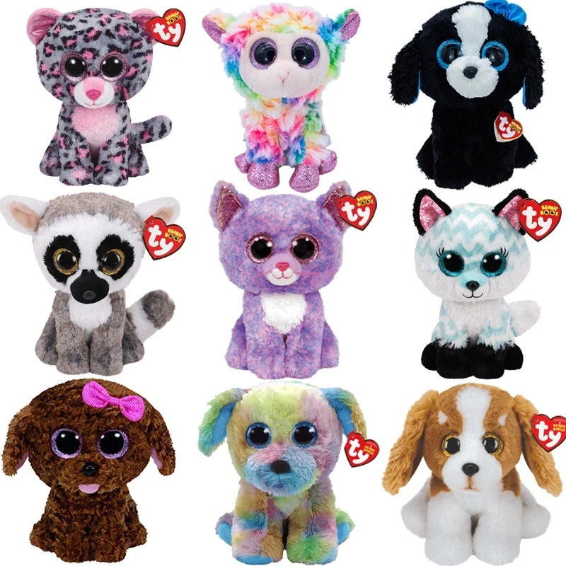 Ty Big Eyes Beanie мягкие плюшевые животные кошка собака серия игрушек для детей мальчик