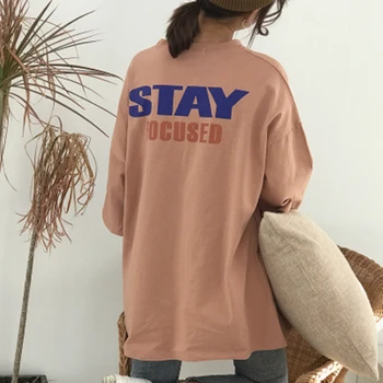 

T-Shirt New Fashion Female Summer Plus Size Short Sleeve Round Neck Letter Printing Bf Style Ulzzang T-Shirt YRJ022