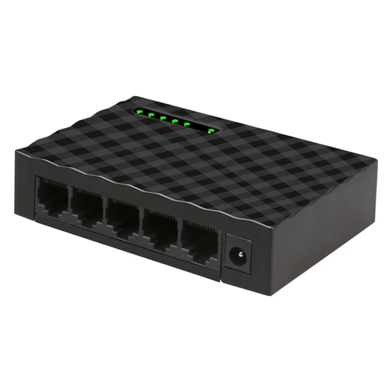 2019 New Rj45 Mini 5-Ports Fast Ethernet Network Black Switch Hub Switch For Desktop PC Ethernet Fast Network Switching Hub #C