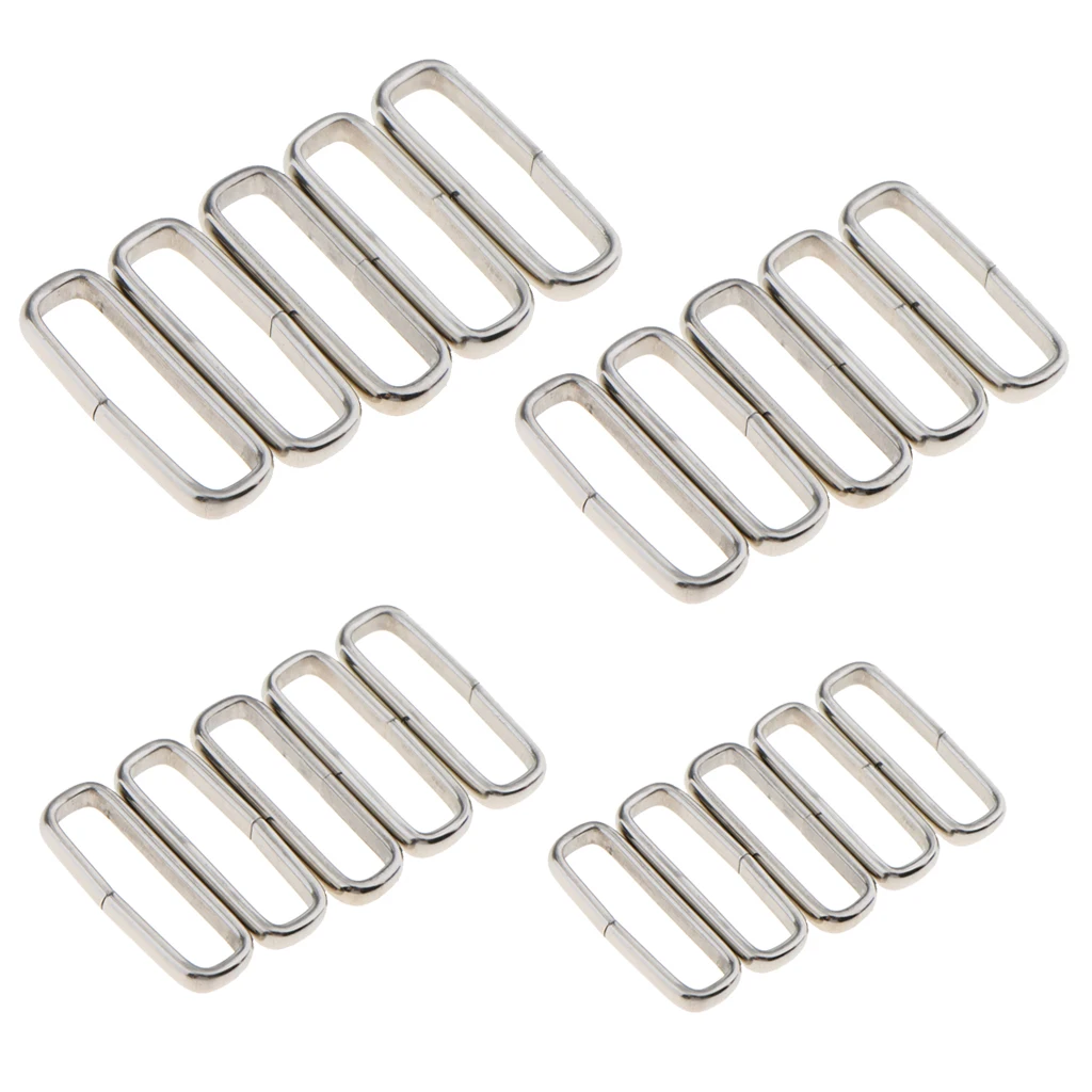 20pcs DIY Watch Strap Retainer Ring Loop Holder Buckle 18mm-24mm