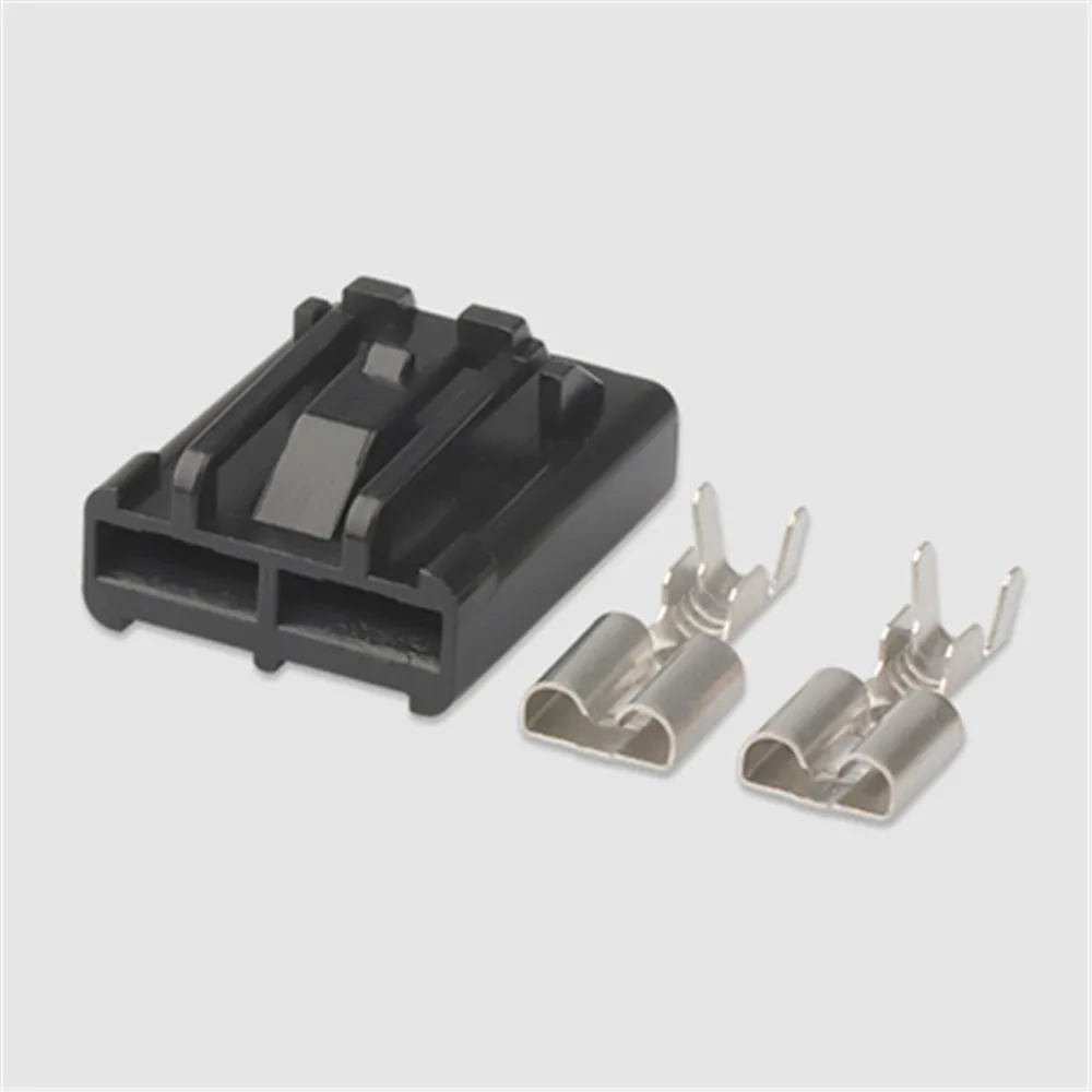5/10Set 2Pin Tyco Auto 6.3Serie Connettori Elettrici Non Sigillati Per Cablaggio 346027-1