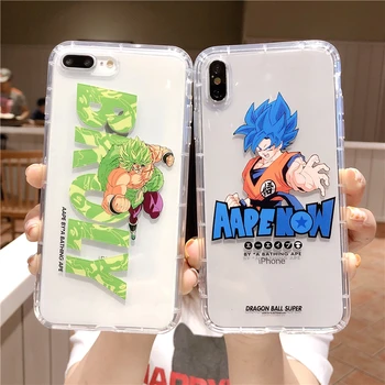

Dragon Ball mobile phone case suitable for iphone 11pro max personality xs xr transparent 6s 7 8 plus Wukong creative soft shell