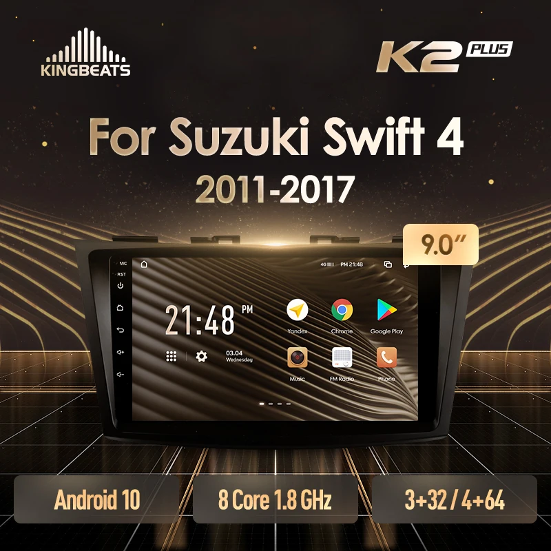 KingBeats штатное головное устройство For Suzuki Swift 4 2011 - 2017 GPS Android 10 автомагнитола на