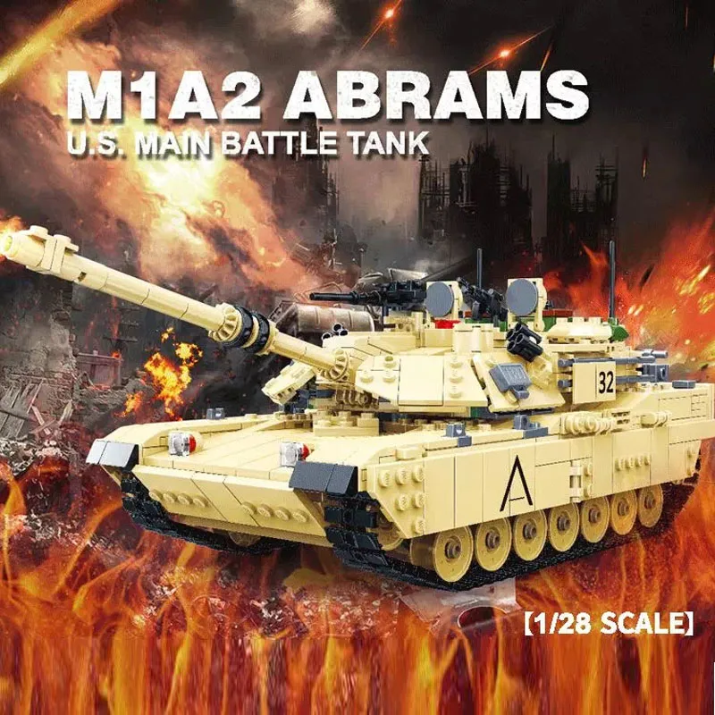 

Gudi Legoingly Compatible ww2 military tank tiger M1A2 ABRAMS model building blocks world war 2 Germany Arme vehicles plane