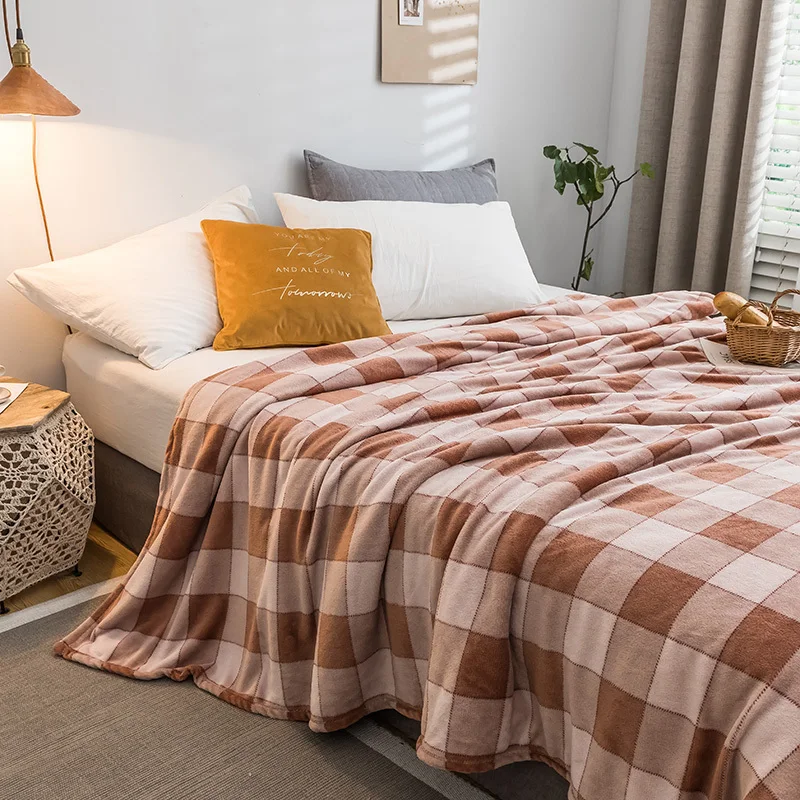 

CANIRICA 24styles Blanket Flannel Throw Blanket Sofa Children Bedspread Plush Cover Weighted Solid Color Warm Travel Bed Cover