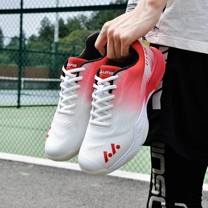 Description Picture 6 of itemMen Women Sport Badminton Shoes Blue Green Women Gym Walking Sneakers Mesh Breathable Man Tennis Shoes Trainer Big Size