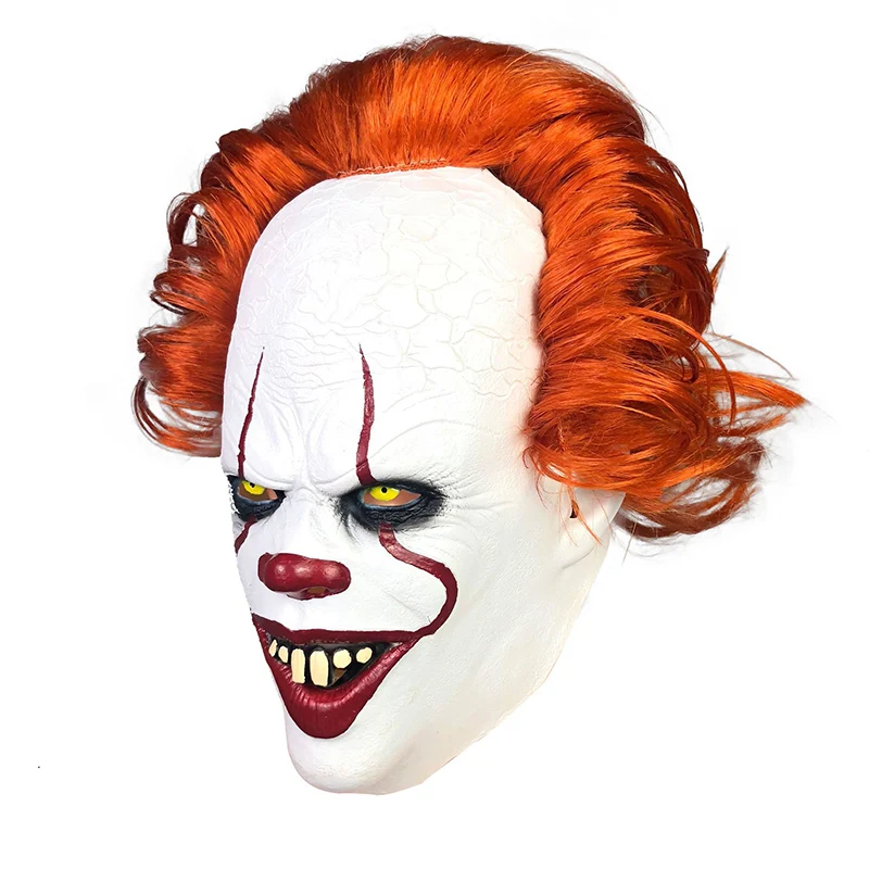 It Chapter Two 2 Joker Pennywise Косплей Маска Стивен Кинг Ужас латекс Хэллоуин маски шлем клоун вечерние костюм, реквизит