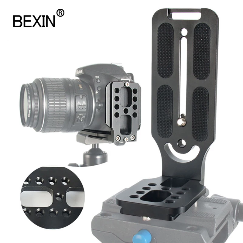 

BEXIN tripod dslr camera arca swiss Quick Release L Plate L shape bracket holder hand grip with 1/4 screw for canon nikon sony