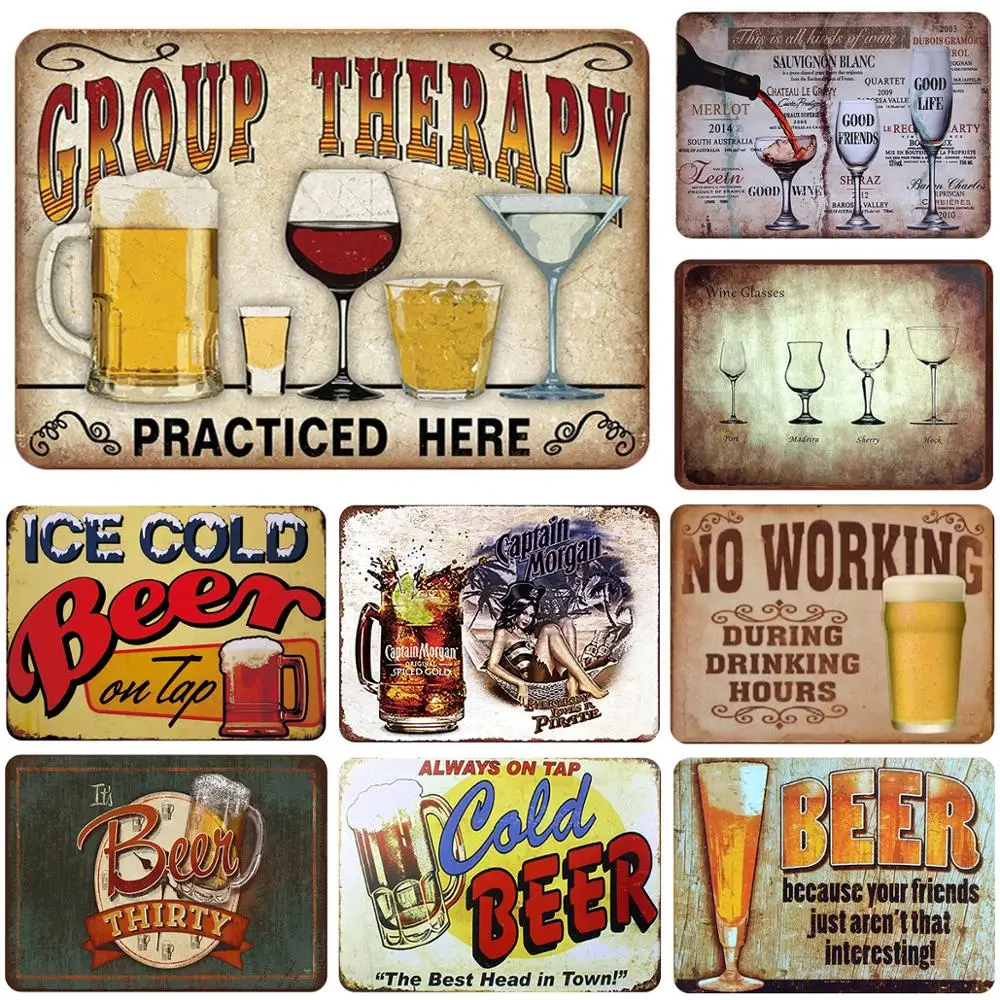 

Ice Cold Beer Metal Tin Signs Vintage Shabby Chic Plaque Iron Painting Bar Club Man Cave Pub Poster Wall Art Retro Tin Plates