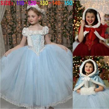 

Christmas Clothes Set for Girls Party Princess Dresses Set Kids Clothes christmas Outfits Cospaly Priness Girls Dresses & shawl
