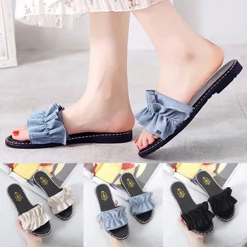 

Bohemian Women's Summer Beach Non-Slip Shoes Clip Toe Flip Flops Flat Slippers zapatos de mujer ciabatte donna домашние тапочки