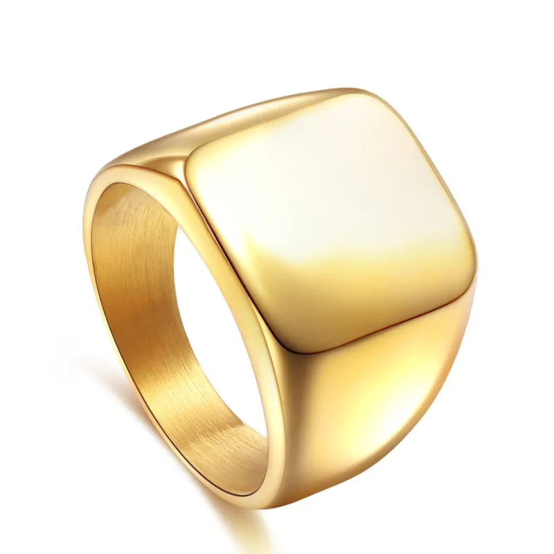 Мужское кольцо KLDY простой квадратный из нержавеющей стали