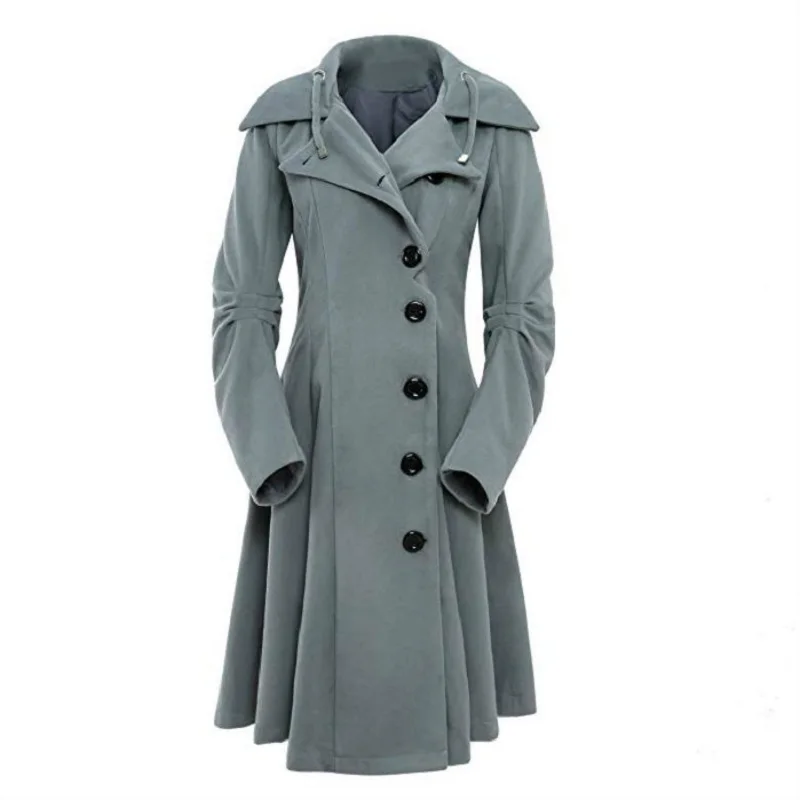 Womens Dress Coats TUDUZ Ladies Mediaeval Gothic Print Fleece Hooded Overcoat Asymmetric Plus Size High Low Hem Zipper Vintage Cloak