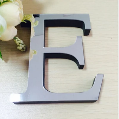 Новые акриловые зеркальные 3D DIY наклейки на стену английские буквы украшение для дома творческая личность особенная - Цвет: E