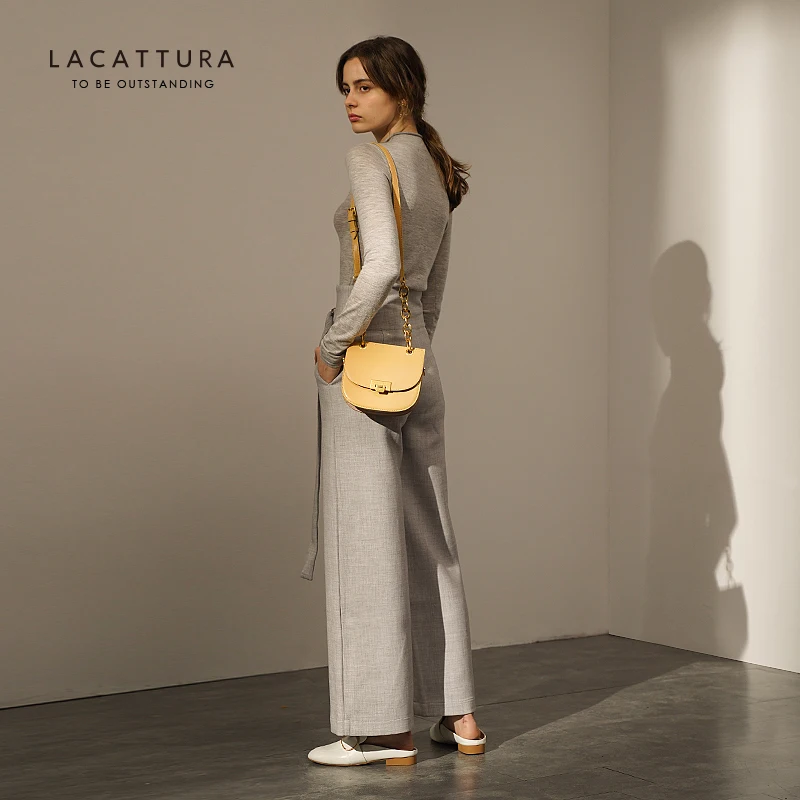 LACATTURA 2019 Маленькая женская сумка через плечо из искусственной кожи дизайнерские