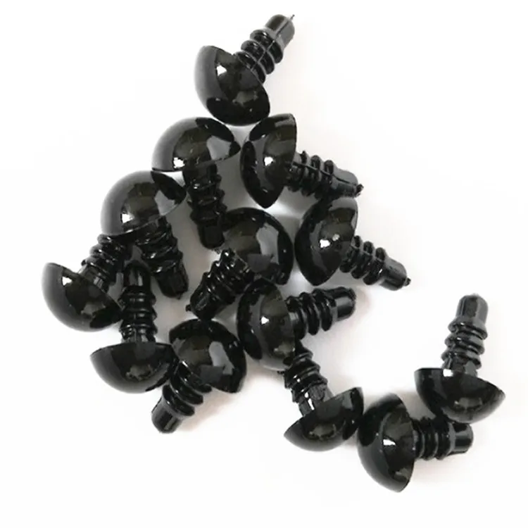 

Manufacturers Direct Selling Model Small Black Soybean Animal Eyes Plush Toy Eyes Handmade DIY Accessory with Screw Sticky