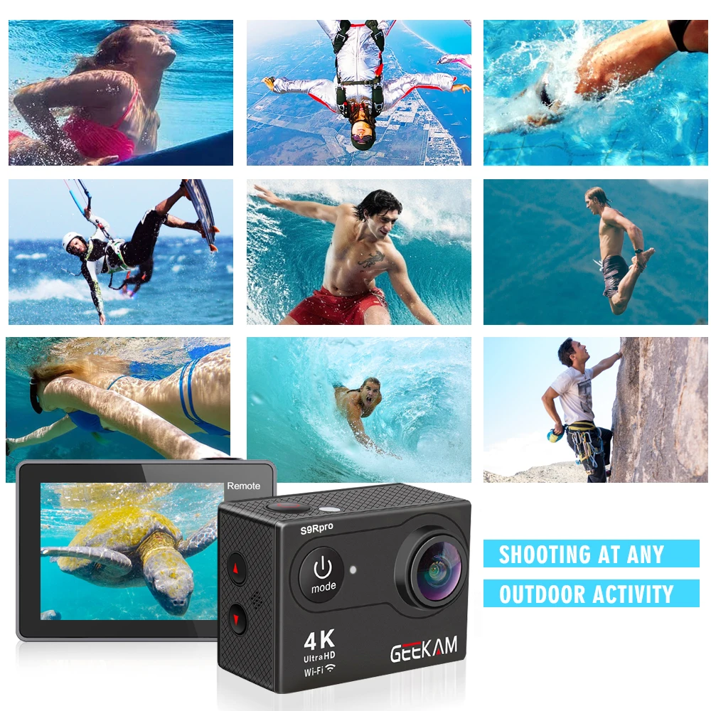  GEEKAM S9Rpro Action Camera Ultra HD 4K 30fps 16MP WiFi 2.0
