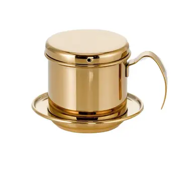 

304 stainless steel Vietnamese coffee pot coffee apparatus brewing pot drip leak coffee filter drip pot home lving