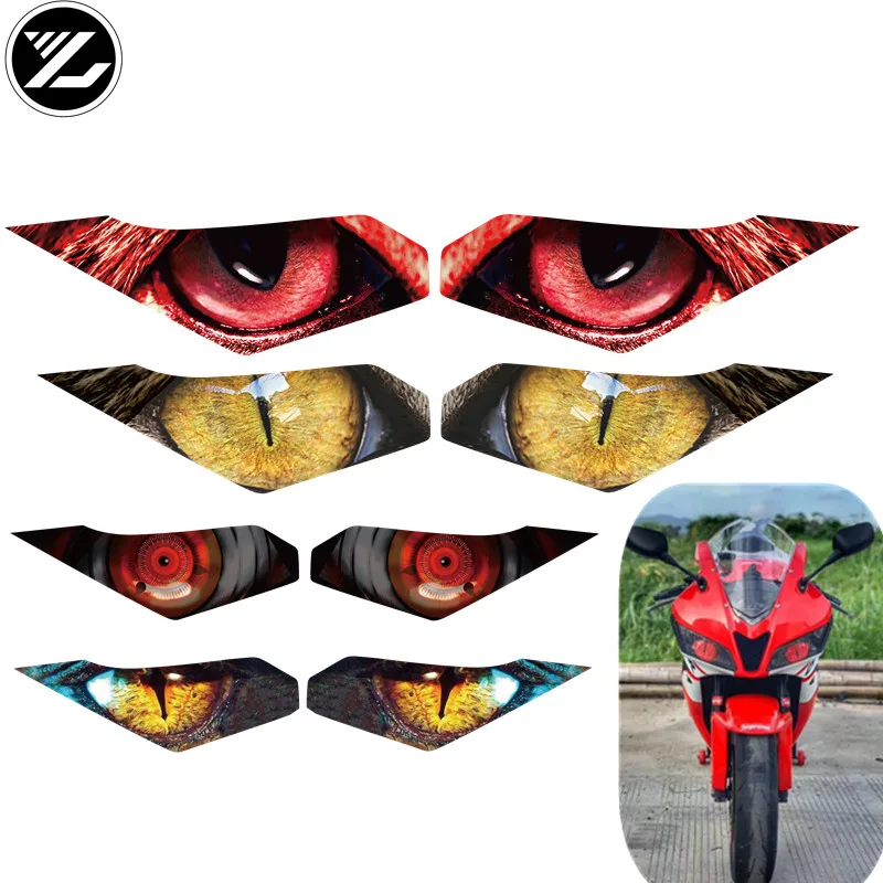 Motorcycle accessories headlight sticker headlight protection translucent cover for kawasaki ninja 250 300 636 Z250 Z300 ZX6R