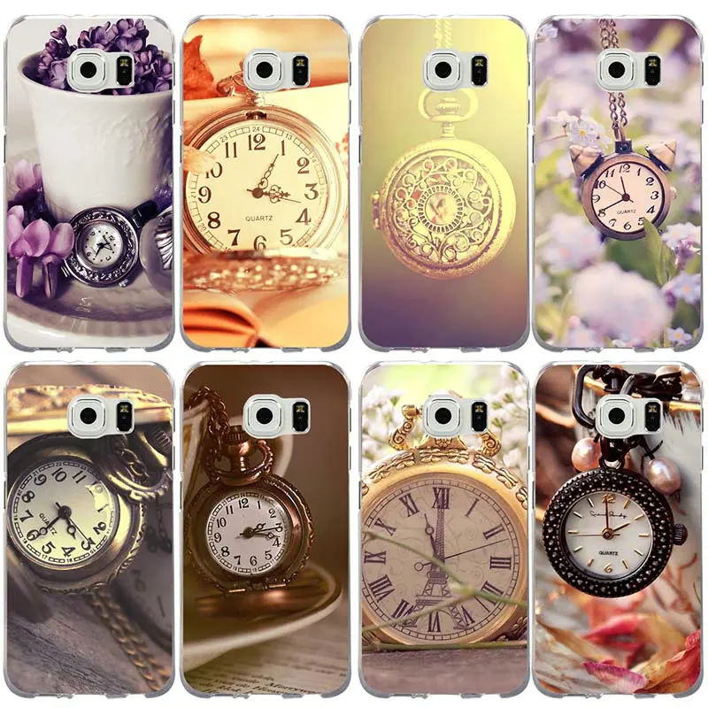 For Samsung Galaxy S2 S3 S4 S5 Mini S6 S7 S8 S9 S10 Edge Plus Lite Note 8 9 Soft TPU Phone Cases Vintage Watch Pocket Watches For Samsung Galaxy S2 S3 S4 S5 Mini S6 S7 S8 S9 S10 Edge Plus Lite Note 8 9 Soft TPU Phone Cases Vintage Watch Pocket Watches