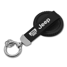 Metal+Leather Car Keychain Key Chain Car Interior For JEEP renegade compass patriot buluo wrangler jk grand cherokee accessorie