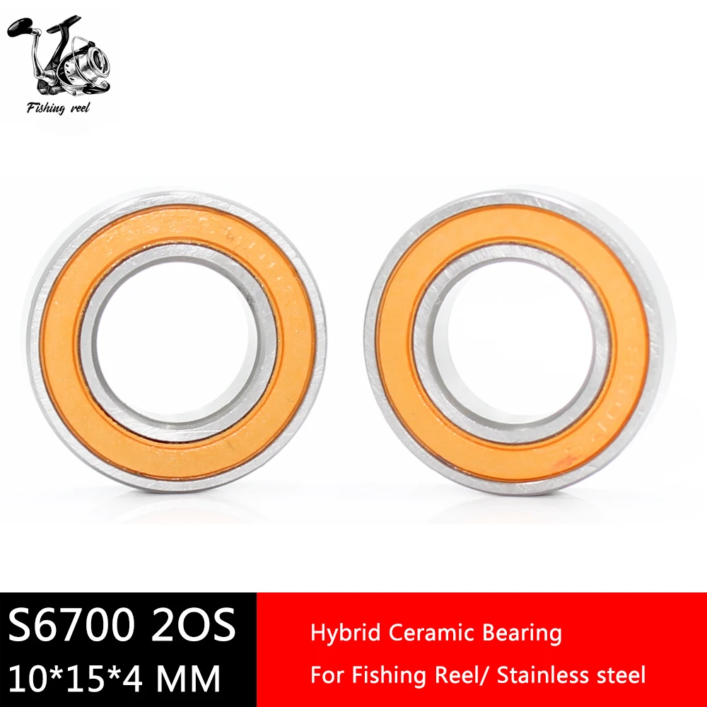 

S6700 2RS CB Bearings S61700-2RS ABEC-7 10*15*4 mm ( 2 PCS ) Stainless Steel Hybrid Ceramic Ball Bearing S6700RS