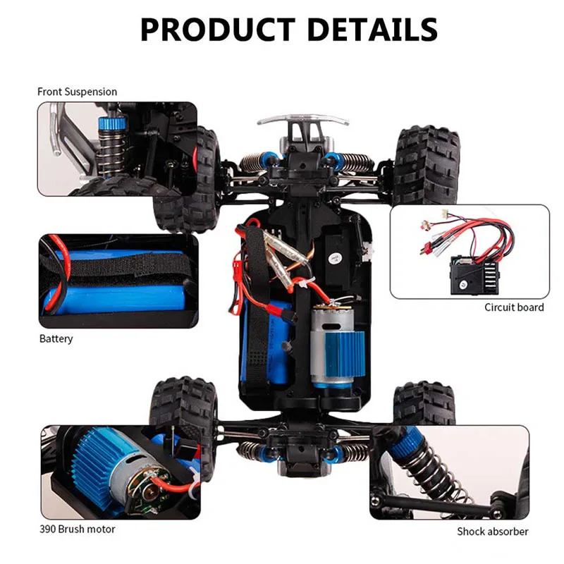 1:18 RC игрушечные гоночные автомобили 4WD 2,4 ГГц мини внедорожные автомобили грузовик высокая скорость 40 км/ч гоночные автомобили Электронное Дистанционное управление игрушки для мальчика