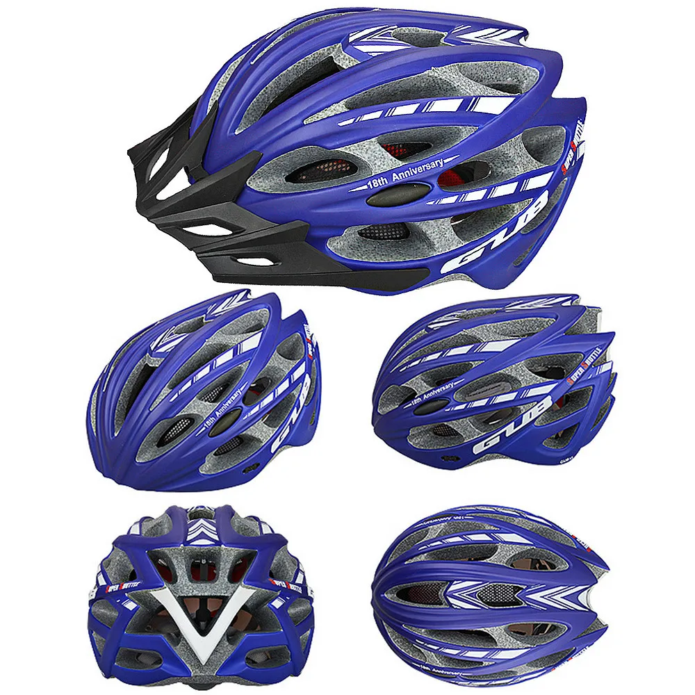 GUB 57-61 см цельный литой велосипедный шлем ультралегкий мужской женский велосипедный шлем с хвостом светоотражающей лентой и 30 вентиляционными отверстиями